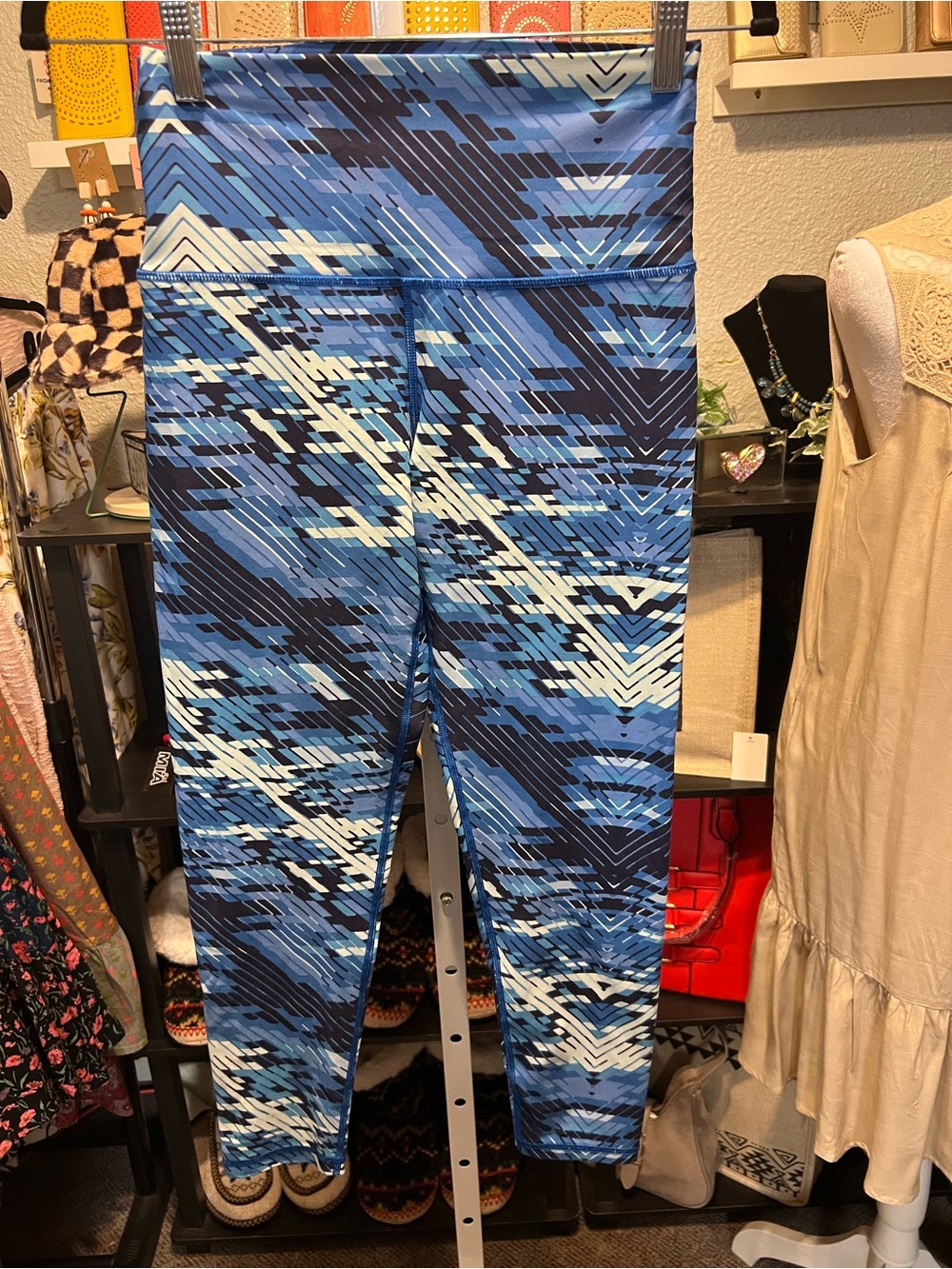 Aerie Blue Multi-Pattern Leggings
